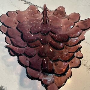 Purple Glass Art Dining Centerpiece